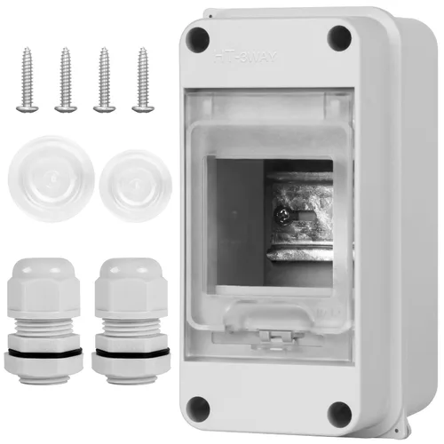 Miniatura 14 de Caja de Protección de Distribución Impermeable, Caja Eléctrica de Disyuntores de Plástico ABS y Cubierta Transparente IP65, para Disyuntor de Pared