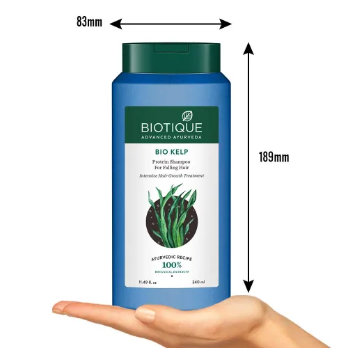 Miniatura 3 de Biotique Bio Kelp Protein Champú para cabello caído, 11.5 fl oz