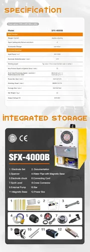 Miniatura 4 de Desintegrador de metal portátil SFX-4000B 3000W Spark erosión de grifos rotos, taladro, máquina removedor de quemador de grifo