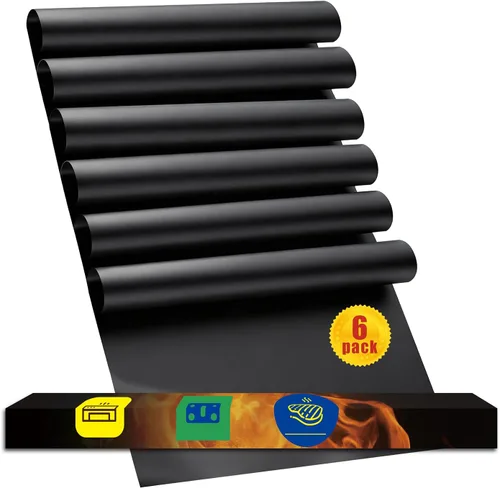 Miniatura 8 de Revestimientos para horno para la parte inferior del horno, paquete de 2 tapetes grandes gruesos resistentes 100% antiadherentes reutilizables
