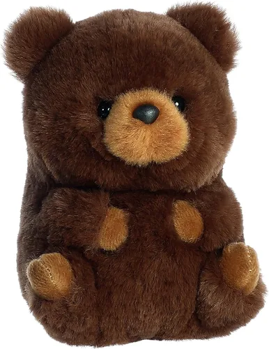 Miniatura 2 de Aurora® Round Rolly Pet™ Brambles Brown Bear™ - Adorables compañeros - Diversión sobre la marcha, marrón, 5 pulgadas