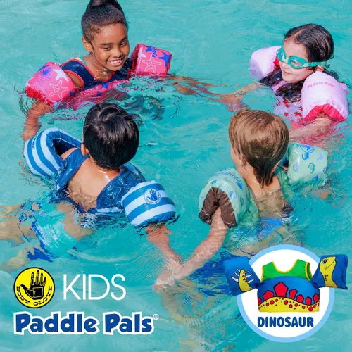 Miniatura 8 de Body Glove Paddle Pals - Chaleco salvavidas para niños aprobado por la Guardia Costera para aprender a nadar PFD Dinosaurio