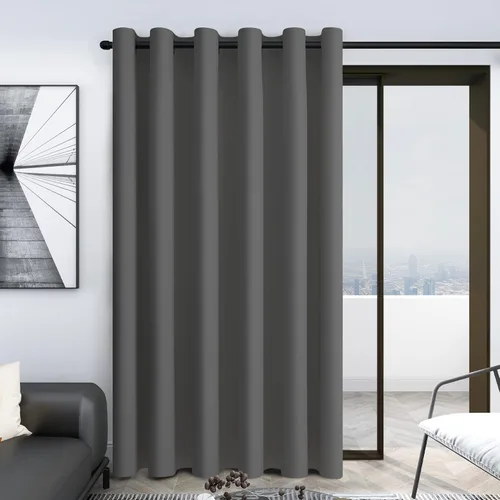 Miniatura 199 de Deconovo Cortina opaca, para oscurecer la habitación Gris claro