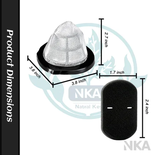 Miniatura 2 de Paquete de 2 filtros de vacío 2030 y 4 filtros de espuma con cepillo, compatibles con modelos de vacío 3 en 1 Bissell 2030, 20303, 20306, 20307