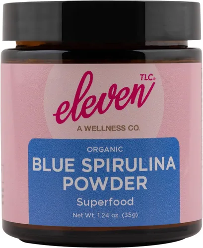 Eleven TLC, polvo de espirulina azul orgánica, sin sabor, superalimentos, vitaminas y minerales, espirulina azul en polvo, proteína vegetal, sin