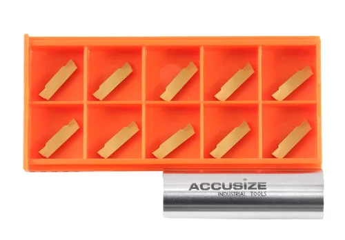 Miniatura 2 de Accusize Industrial Tools Mgmn200 Insertos de carburo recubiertos de estaño, 10 unids/caja, 2403-4022x10