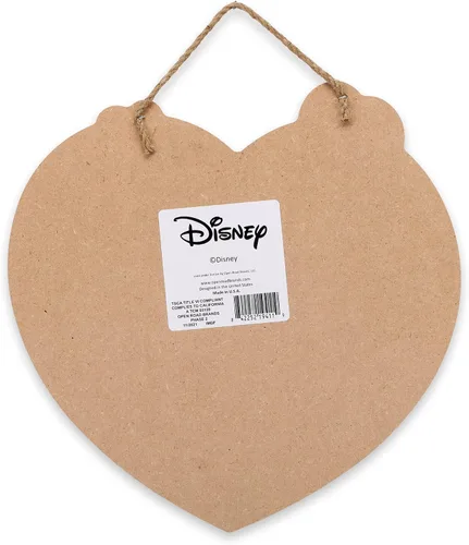 Miniatura 3 de Open Road Brands Disney Mickey Mouse y Minnie Mouse - Letrero de pared en forma de corazón Negro/blanco