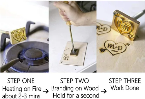 Miniatura 5 de Hierro de marca de madera personalizado, sello de hierro de marca de cuero, hierro de marca de madera/regalo de boda, diseño hecho a mano, diseño