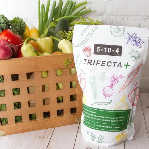 Grace nnvg Trifecta+ 5-10-4 Fertilizante orgánico multiusos para plantas, flores y verduras (3 libras)
