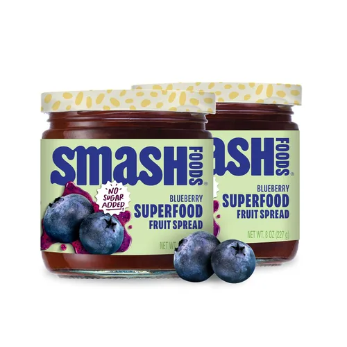 Miniatura 8 de Smash Foods Mermelada de Cereza y Granada Mermelada Keto Baja en Calorías, Sin Azúcar Añadida con Fruta Reutilizada y Semillas de Chía Untable