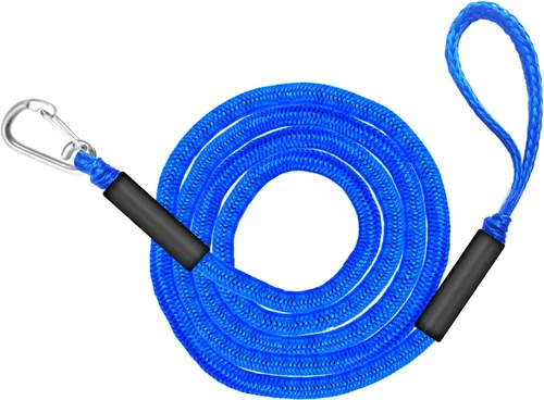 Miniatura 23 de Líneas de muelle elásticas para barcos de 4 pies, cuerda de ancla elástica resistente con ganchos, líneas de muelle seguras, amarres para jet ski