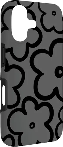 Miniatura 3 de Cute Flower Pattern Wildflower Charcoal Grey Black Floral Case for iPhone 17