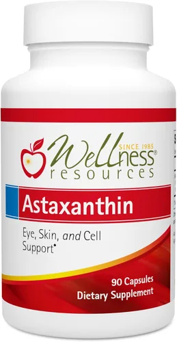 Wellness Resources Astaxantina 6 mg | Microalgas integrales Haematococcus Pluvialis | Astapure de algas enteras de alta potencia | Suplemento