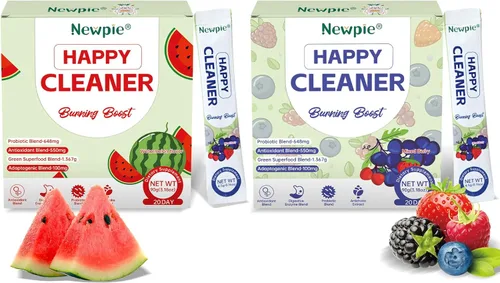 Miniatura 8 de Newpie Superfoods Happy Cleaner - Polvo probiótico y probiótico con sabor a sandía, fibra orgánica, sin azúcar, salud intestinal, antioxidante