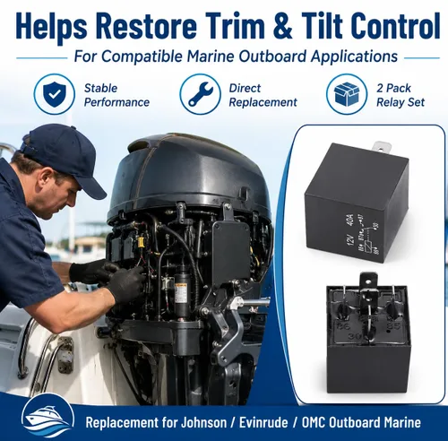 Miniatura 6 de Recorte eléctrico y relé de inclinación 584416 586224 18-570 para Johnson para Evinrude para Outboard Marine Corp OMC (paquete de 2)