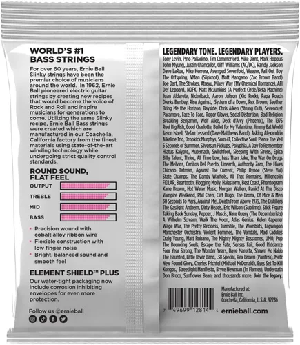 Miniatura 2 de Ernie Ball Super Slinky Flatwound - Cuerdas para guitarra bajo, calibre 45-100 (P02814)