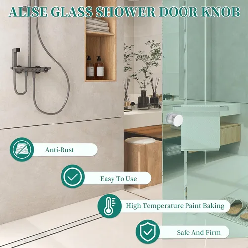 Miniatura 3 de Alise Manija de puerta de ducha, perilla para puertas corredizas de ducha, perilla de acero inoxidable sólido SUS304, piezas de repuesto de hardware