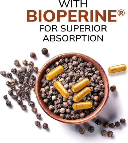 Miniatura 6 de aSquared Nutrition Curcumina de cúrcuma de 1300 mg con suplemento de extracto de pimienta negra BioPerine - 60 cápsulas - con 95% de curcuminoides