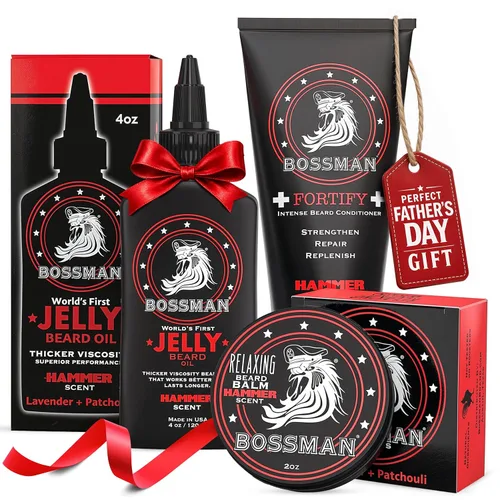 Miniatura 9 de Bálsamo relajante para barba Bossman para hombres (aroma Stagecoach) – Controla, relaja, engruesa y suaviza para el cuidado óptimo de la barba