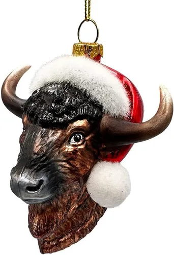 Miniatura 25 de Adorable adorno de gato atigrado con sombrero de Papá Noel, decoraciones navideñas perfectas para los amantes de los gatos, cristal hecho a mano