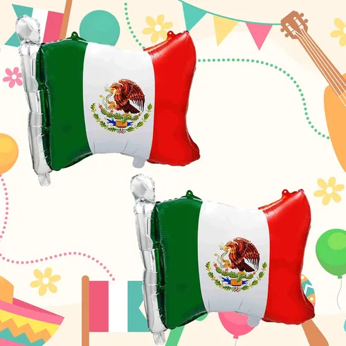 Miniatura 4 de 14 globos de aluminio para fiesta del Día de la Independencia de México, globos de aluminio Viva México Mylar para fiesta de cumpleaños temática