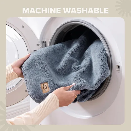 Miniatura 7 de UGG Manta de Felpa Full/Queen, Manta Mullida de Vellón para Cama, Lujosa y Acogedora Manta de Gran Tamaño para Sofá, Ropa de Cama Queen Azul