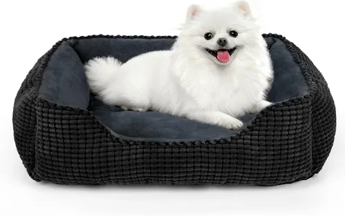 Miniatura 10 de MIXJOY Camas para Perros Pequeños, Camas para Gatos de Interior Lavables, Calmante para Mascotas Perro de Tamaño Pequeño, Camas Rectangulares Suaves