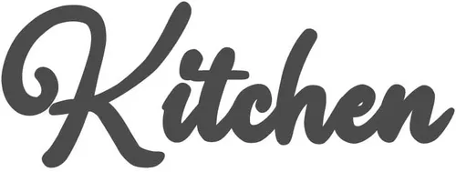 Miniatura 7 de Cursive Kitchen Text - Calcomanía de vinilo para pared, color negro (11 pulgadas)
