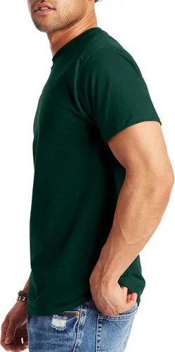 Miniatura 3 de Hanes Beefy-t - Camiseta clásica de algodón pesado para hombre, paquete de 1 o 2unidades, disponible en tallas Tall