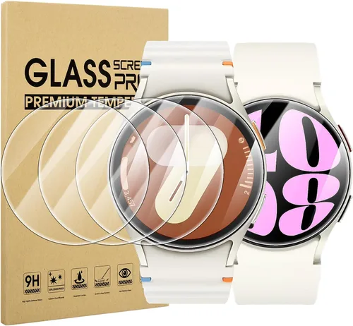 Miniatura 8 de Suoman Paquete de 4 protectores de pantalla de vidrio templado para Samsung Galaxy Watch 4 Classic de 1.81 pulgadas (1.811 in) para Galaxy Watch 4