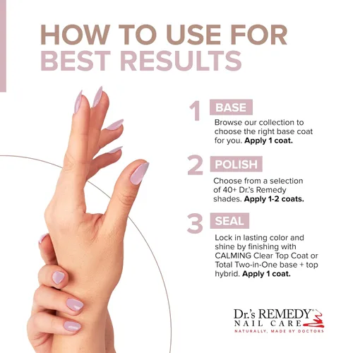 Miniatura 6 de Dr's Remedy - Esmalte de uñas enriquecido: no tóxico, totalmente natural y orgánico - Formulado por médicos: fortalece, restaura, cura y protege