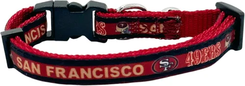 Miniatura 13 de Collar de gato NFL Arizona Cardinals de raso Collar de equipo de fútbol americano para perros y gatos. Un collar de gato brillante y colorido