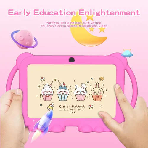 Miniatura 6 de Tablet para niños, tablet de 7 pulgadas para niños 4GB+32GB admite expansión de 1TB, control parental preinstalado, tablet Android para niños, Rosa