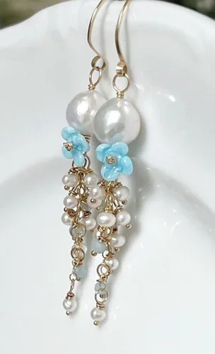 Miniatura 7 de Adabele Perlas sueltas redondas de agua dulce de 14 pulgadas de grado AA de alto brillo de 0.197-0.236 in para fabricación de joyas y manualidades