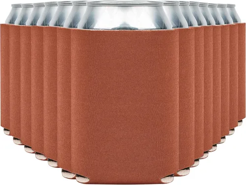 Miniatura 24 de Fundas enfriadoras de latas de cerveza en blanco (paquete de 14) fundas enfriadoras de latas de cerveza con aislamiento suave - Fundas negras lisas