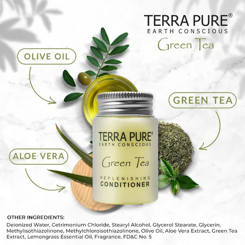 Miniatura 4 de Terra Pure - Acondicionador de hotel de tamaño de viaje, 300 unidades, botellas de 1 oz, amenidades de huéspedes para hoteles, alquileres