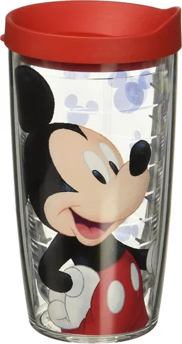 Tervis Vaso aislado de doble pared Disney Groovin Mickey hecho en Estados Unidos mantiene las bebidas frías y calientes, 16 onzas, clásico