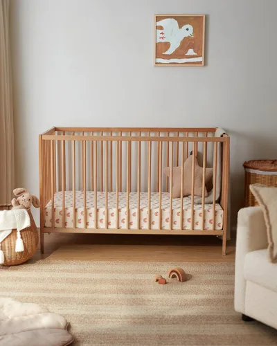 Miniatura 102 de Blissful Diary Sábanas de muselina para cuna para niñas, sábana de bebé de algodón suave bohemio para colchón de cuna estándar de 52 x 28 pulgadas