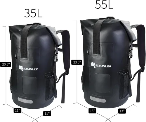 Miniatura 4 de Mochila impermeable IPX6, bolsa con cierre enrollable y accesorios de kayak, esenciales para camping, natación, playa, pesca, rafting, viajes