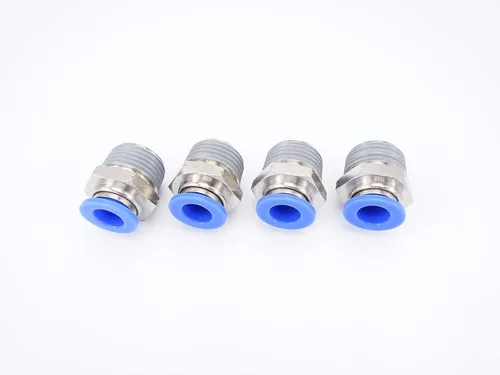 Miniatura 16 de Accesorio de conexión de empuje 5/32" Tubo OD x 10-32 UNF rosca macho, Conectores neumáticos de aire y agua de empuje rápido rectos para macho