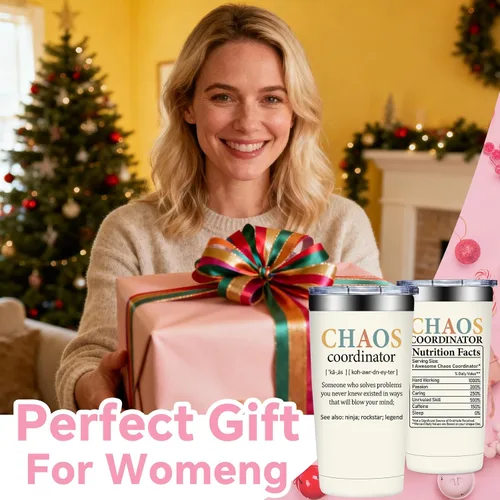 Miniatura 2 de Fufandi Chaos Coordinator - Vaso de agradecimiento para mujeres, regalos de agradecimiento para profesores empleados, regalo del día del jefe