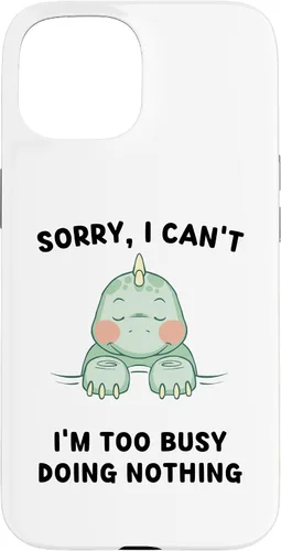 Miniatura 6 de iPhone 16 Sorry, I Can't I'm Too Busy Doing Nothing Sleeping Dinosaur Case