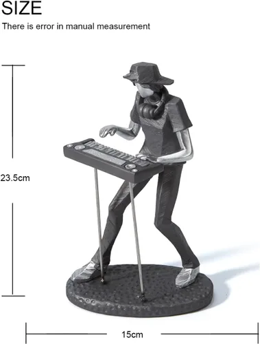 Miniatura 2 de HAUCOZE Estatua de músico, estatua musical, regalo, decoración del hogar, centro de mesa, escultura para piano estudio, dormitorio, poliresina, 10