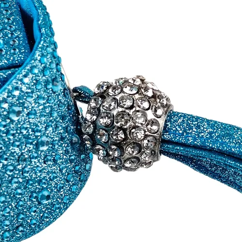Miniatura 5 de Bolso de noche único con diamantes de imitación para mujer, bolso de mano triangular