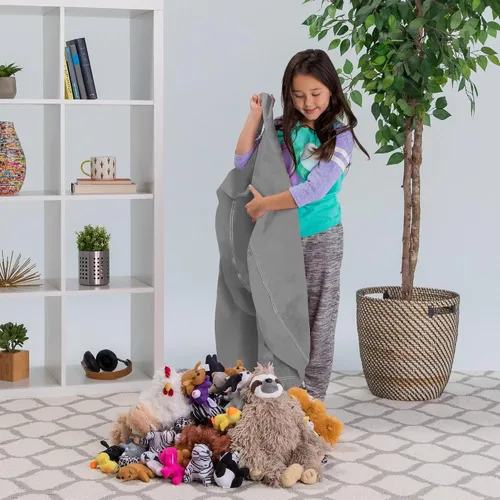 Miniatura 3 de Posh Stuffable - Sillón puff con almacenamiento para niños, contenedor de animales de peluche, organizador de juguetes de niños
