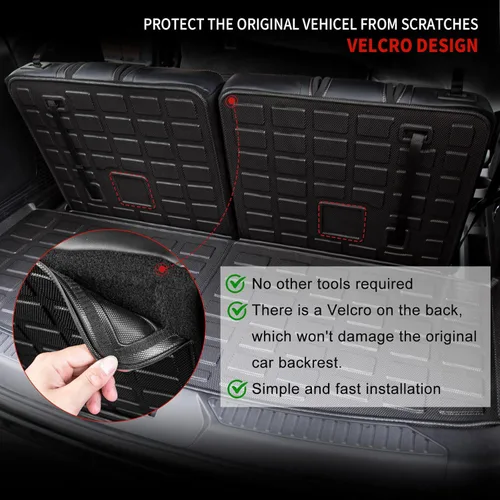 Miniatura 7 de Alfombrillas de Piso Compatibles con Ford Explorer 2020-2026 de 6 Asientos, Alfombrilla de Maletero, Forro de Carga TPE, Protector de Asiento