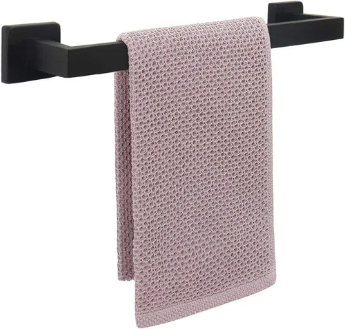 Miniatura 15 de NearMoon - Barra de toallas, accesorios de baño de acero inoxidable premium cuadrado de espesor para toalla de ducha para baño, soporte de toalla