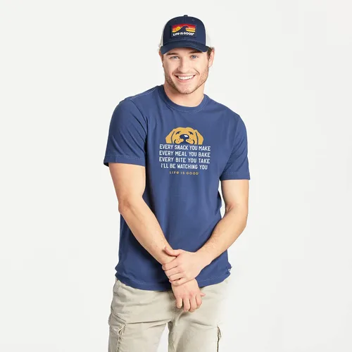 Miniatura 2 de La vida es buena. Camiseta para hombre Crusher I'll Be Watching You, gris
