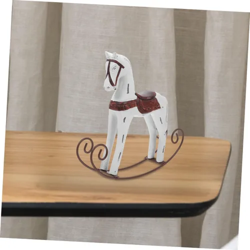 Miniatura 9 de BESPORTBLE Figuras de animales en miniatura Pequeño adorno de caballo de madera Caballo Decoración Woodsy Antigua Decoración Retro Accesorios