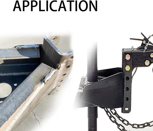 Miniatura 7 de Acoplador de Remolque Adaptador de Canal Vertical Compatible con Remolque de Bastidor en A de 50 Grados Componentes de 14000 LBS Solamente Base